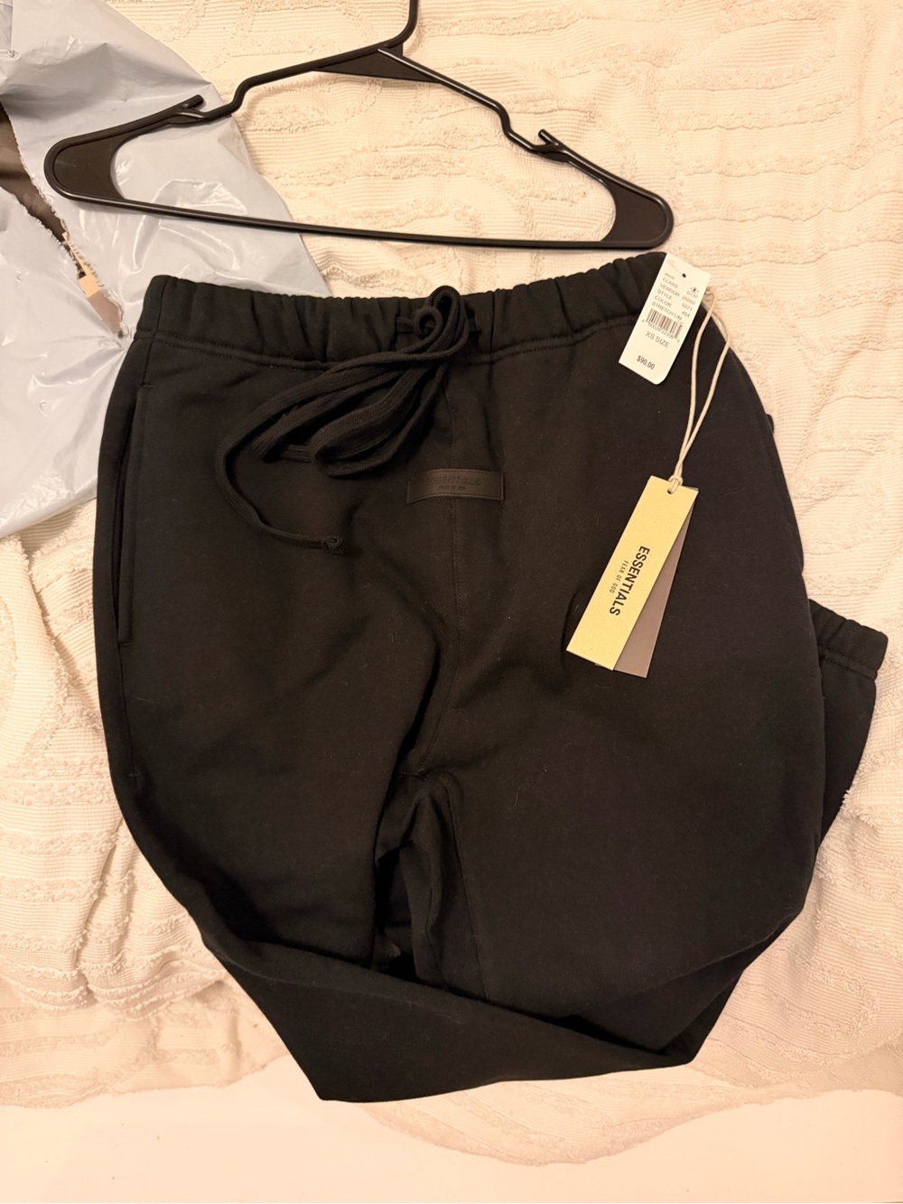 XS Men Black Essentials Jogger Sweat Pants